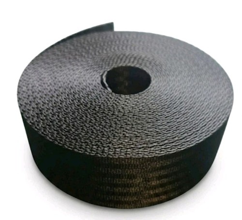 10m black panel seatbelt - black,