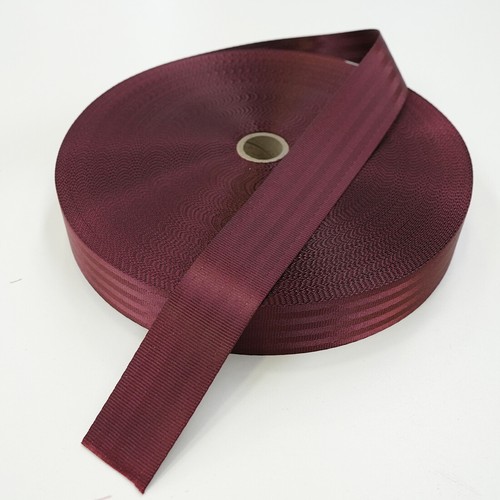 Maroon car seat - -, webbing